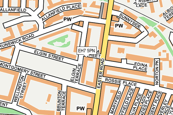 EH7 5PN map - OS OpenMap – Local (Ordnance Survey)