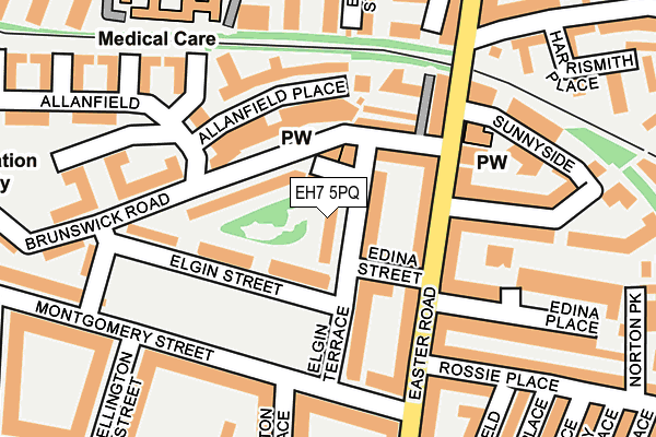 EH7 5PQ map - OS OpenMap – Local (Ordnance Survey)