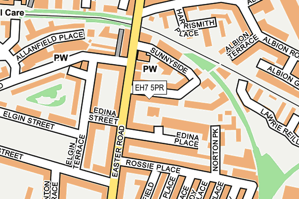 EH7 5PR map - OS OpenMap – Local (Ordnance Survey)