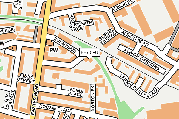 EH7 5PU map - OS OpenMap – Local (Ordnance Survey)