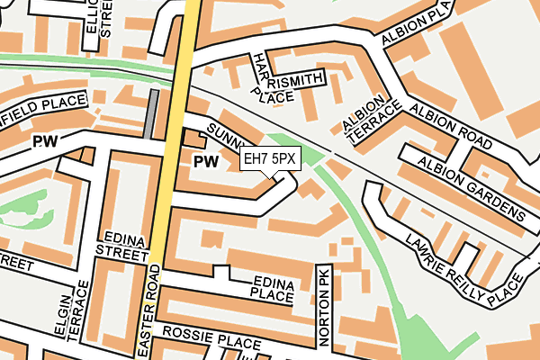 EH7 5PX map - OS OpenMap – Local (Ordnance Survey)