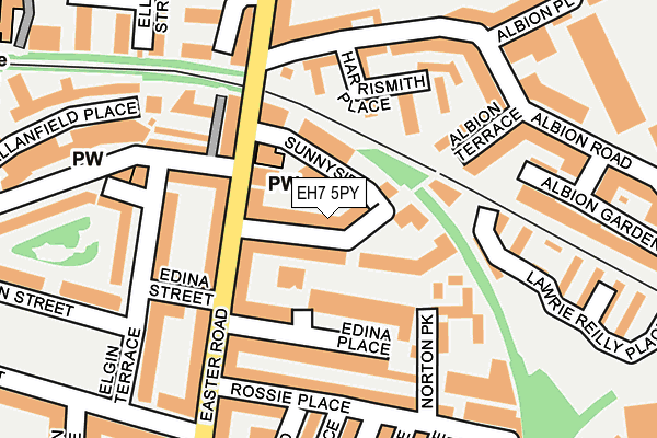 EH7 5PY map - OS OpenMap – Local (Ordnance Survey)