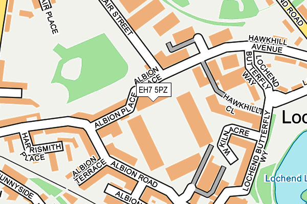 EH7 5PZ map - OS OpenMap – Local (Ordnance Survey)