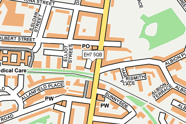 EH7 5QB map - OS OpenMap – Local (Ordnance Survey)