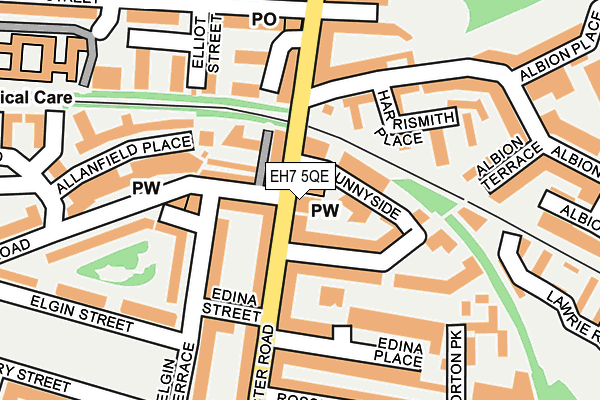 EH7 5QE map - OS OpenMap – Local (Ordnance Survey)