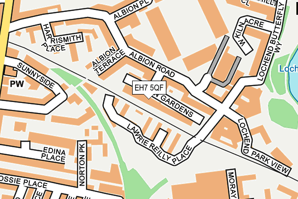 EH7 5QF map - OS OpenMap – Local (Ordnance Survey)