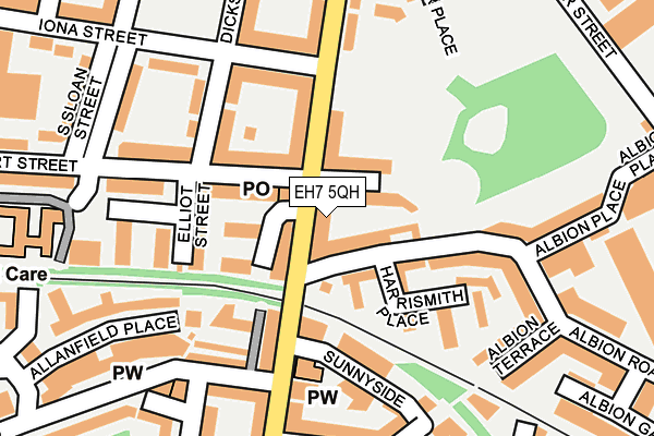 EH7 5QH map - OS OpenMap – Local (Ordnance Survey)