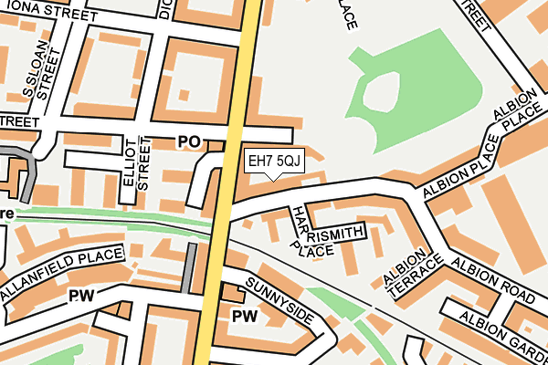 EH7 5QJ map - OS OpenMap – Local (Ordnance Survey)