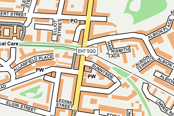 EH7 5QQ map - OS OpenMap – Local (Ordnance Survey)