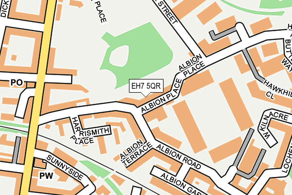 EH7 5QR map - OS OpenMap – Local (Ordnance Survey)