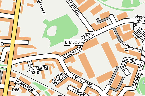 EH7 5QS map - OS OpenMap – Local (Ordnance Survey)