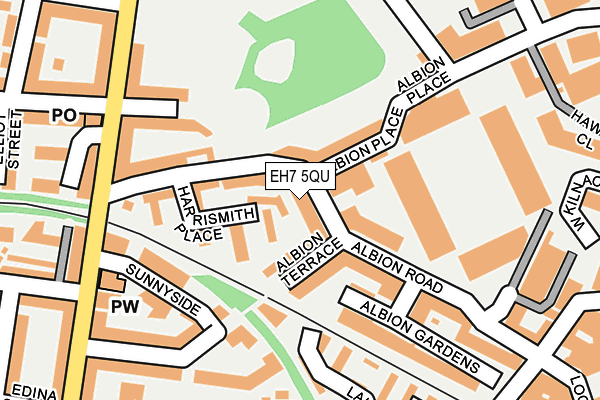 EH7 5QU map - OS OpenMap – Local (Ordnance Survey)