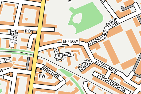 EH7 5QW map - OS OpenMap – Local (Ordnance Survey)