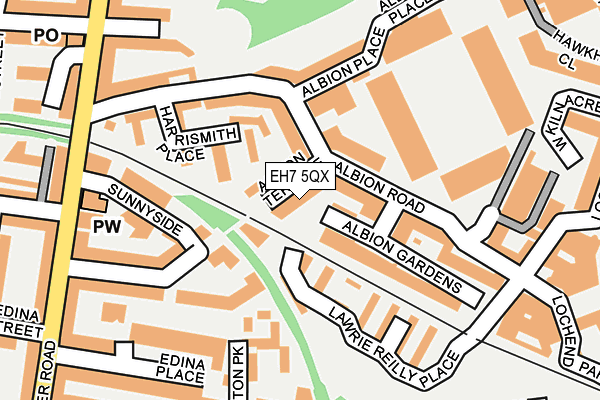 EH7 5QX map - OS OpenMap – Local (Ordnance Survey)