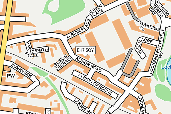 EH7 5QY map - OS OpenMap – Local (Ordnance Survey)