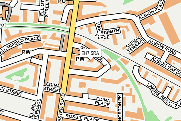 EH7 5RA map - OS OpenMap – Local (Ordnance Survey)