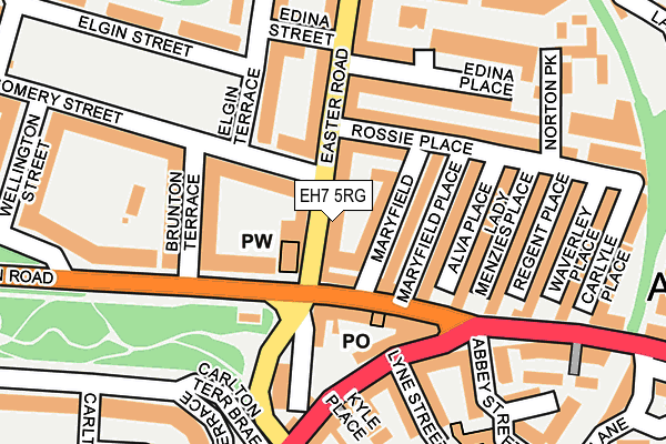 EH7 5RG map - OS OpenMap – Local (Ordnance Survey)