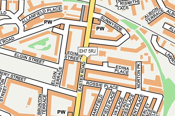 EH7 5RJ map - OS OpenMap – Local (Ordnance Survey)