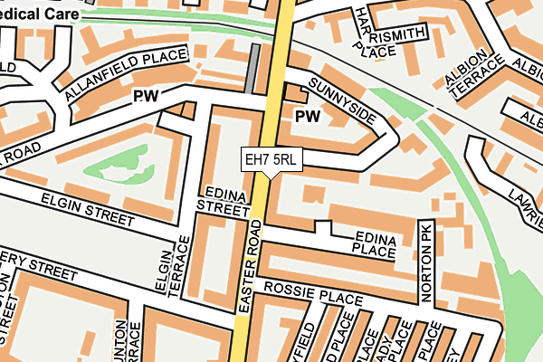 EH7 5RL map - OS OpenMap – Local (Ordnance Survey)