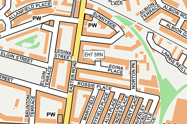 EH7 5RN map - OS OpenMap – Local (Ordnance Survey)