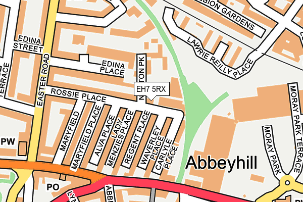 EH7 5RX map - OS OpenMap – Local (Ordnance Survey)