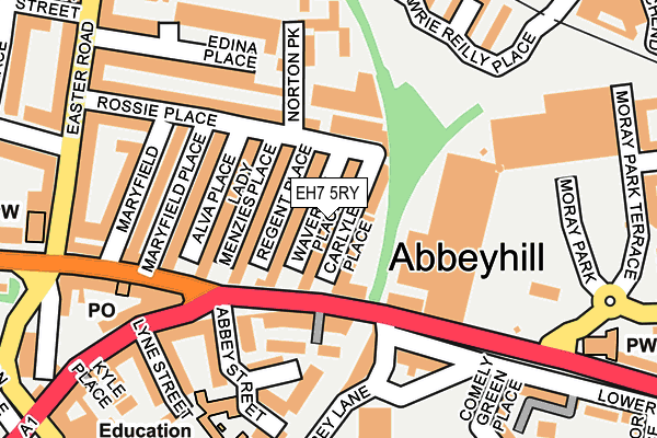 EH7 5RY map - OS OpenMap – Local (Ordnance Survey)