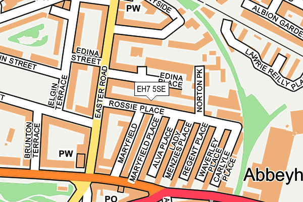 EH7 5SE map - OS OpenMap – Local (Ordnance Survey)