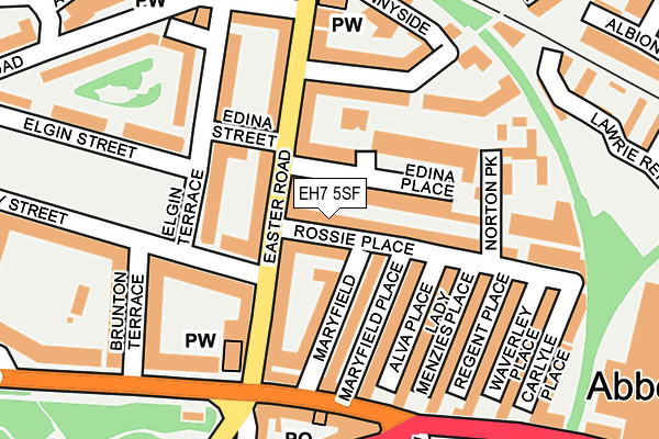 EH7 5SF map - OS OpenMap – Local (Ordnance Survey)