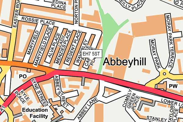 EH7 5ST map - OS OpenMap – Local (Ordnance Survey)