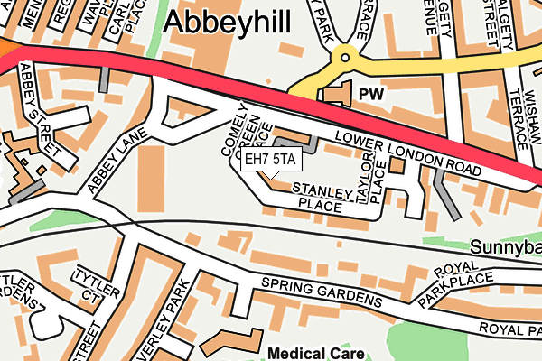 EH7 5TA map - OS OpenMap – Local (Ordnance Survey)