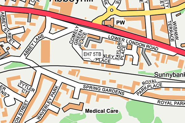 EH7 5TB map - OS OpenMap – Local (Ordnance Survey)
