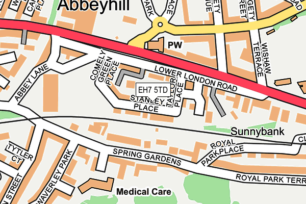 EH7 5TD map - OS OpenMap – Local (Ordnance Survey)