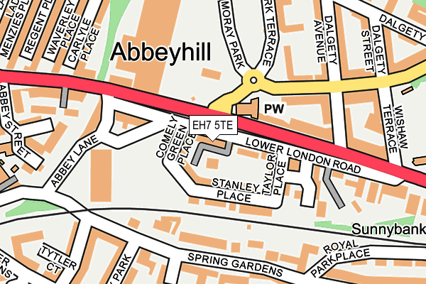 EH7 5TE map - OS OpenMap – Local (Ordnance Survey)