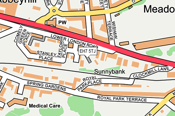 EH7 5TJ map - OS OpenMap – Local (Ordnance Survey)