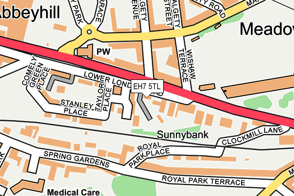 EH7 5TL map - OS OpenMap – Local (Ordnance Survey)