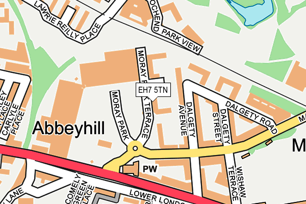 EH7 5TN map - OS OpenMap – Local (Ordnance Survey)