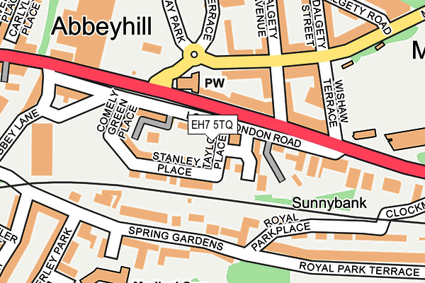 EH7 5TQ map - OS OpenMap – Local (Ordnance Survey)