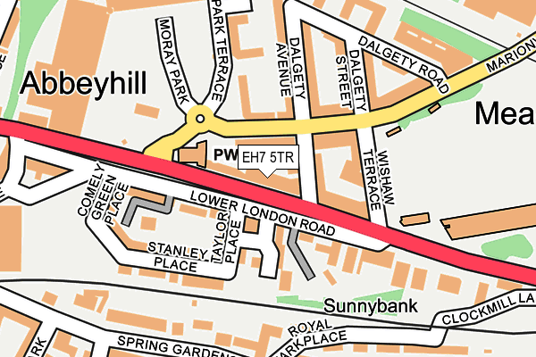 EH7 5TR map - OS OpenMap – Local (Ordnance Survey)