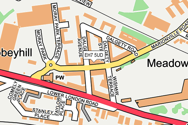 EH7 5UD map - OS OpenMap – Local (Ordnance Survey)