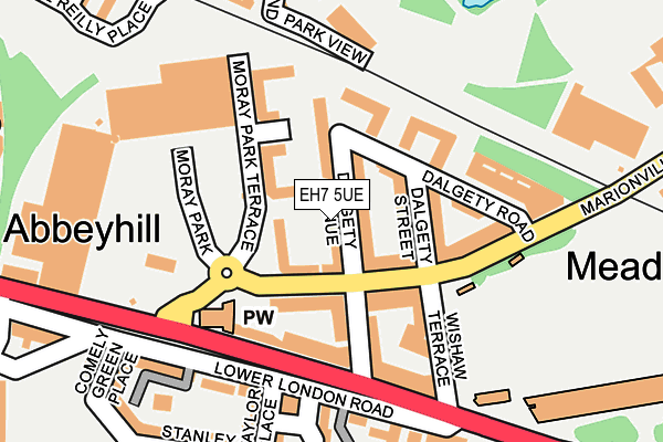 EH7 5UE map - OS OpenMap – Local (Ordnance Survey)