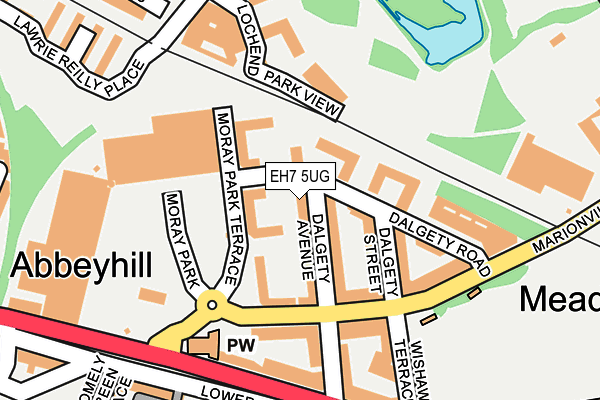EH7 5UG map - OS OpenMap – Local (Ordnance Survey)