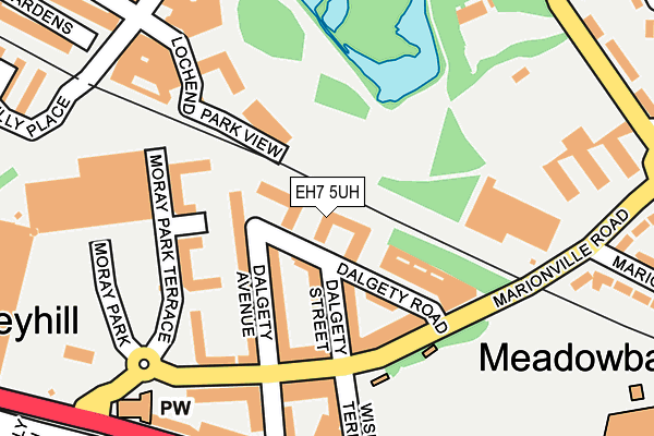 EH7 5UH map - OS OpenMap – Local (Ordnance Survey)