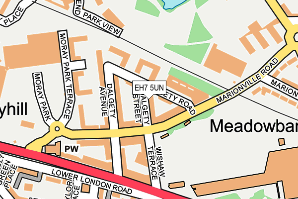 EH7 5UN map - OS OpenMap – Local (Ordnance Survey)