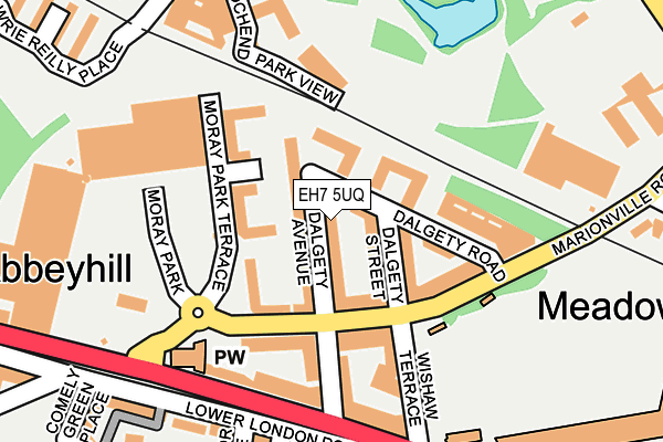 EH7 5UQ map - OS OpenMap – Local (Ordnance Survey)