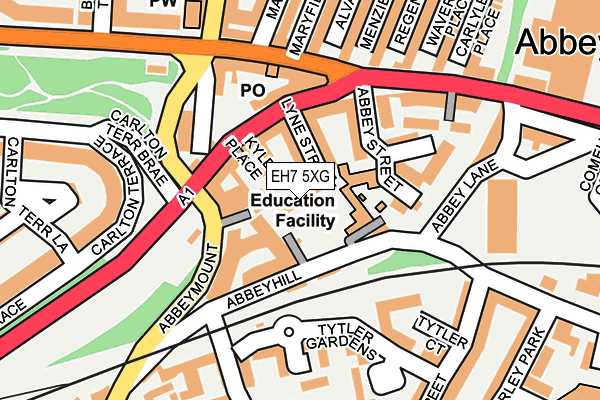 EH7 5XG map - OS OpenMap – Local (Ordnance Survey)