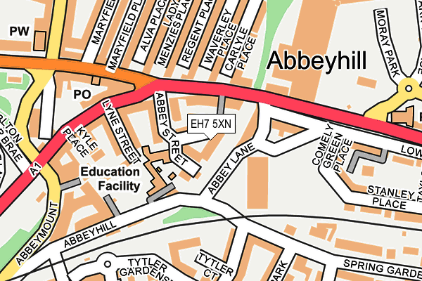 EH7 5XN map - OS OpenMap – Local (Ordnance Survey)