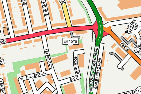 EH7 5YB map - OS OpenMap – Local (Ordnance Survey)