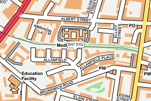 EH7 5YG map - OS OpenMap – Local (Ordnance Survey)