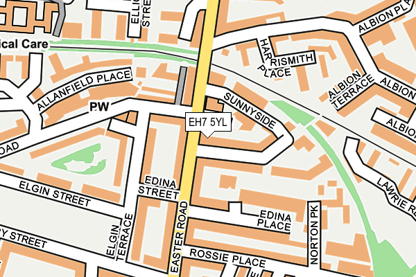 EH7 5YL map - OS OpenMap – Local (Ordnance Survey)