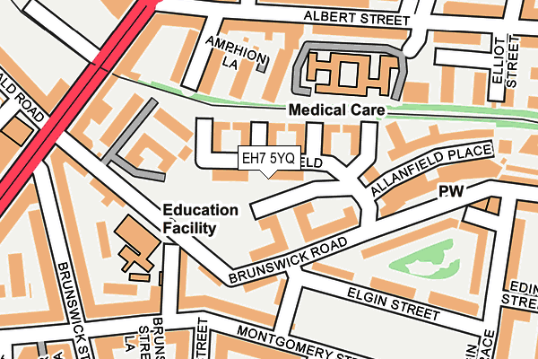 EH7 5YQ map - OS OpenMap – Local (Ordnance Survey)